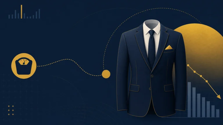 Lose 10 pounds to fit in a suit - data visualization header