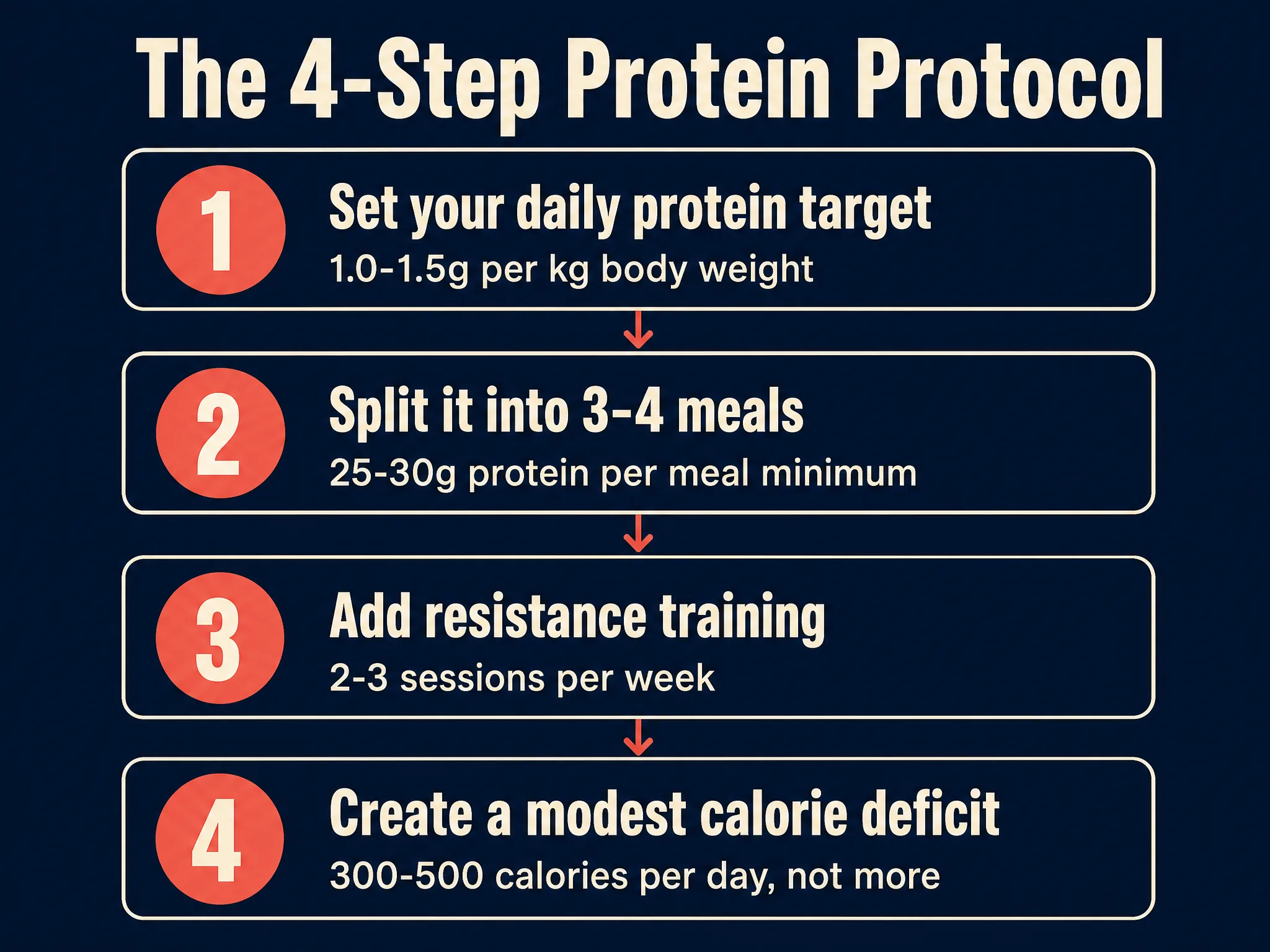 Four step protein protocol for burning belly fat after 70